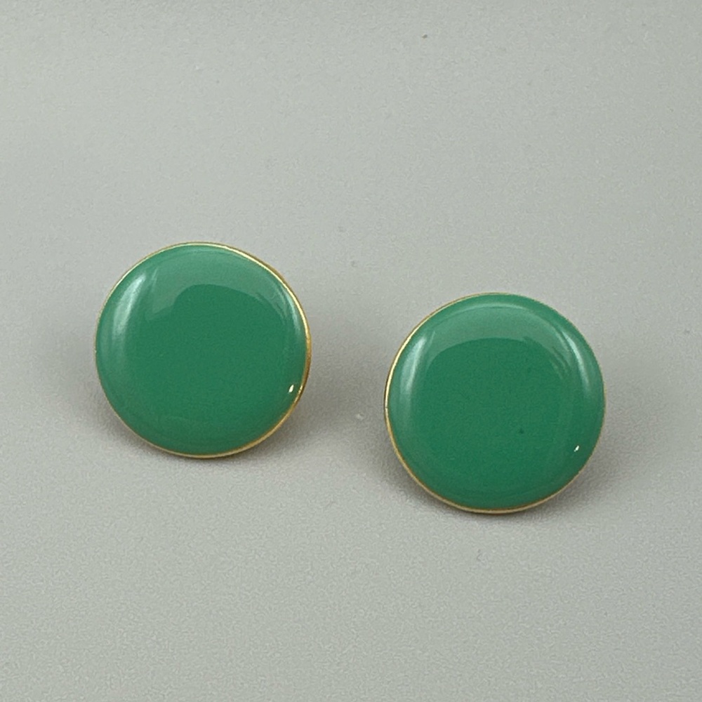 Art‎ Class Green and Gold Stud Earrings